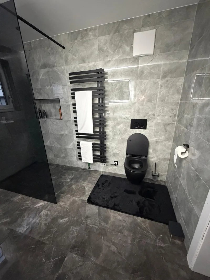 Hänge-WC mit Design-Heizkörper